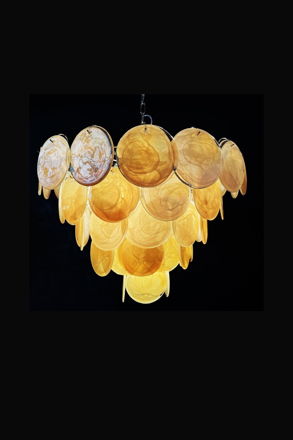 Gold Glass High Quality Art Iridescent Chandelier - view 13 | morylighting