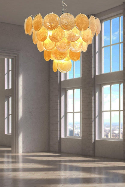 Gold Glass High Quality Art Iridescent Chandelier - view 11 | morylighting