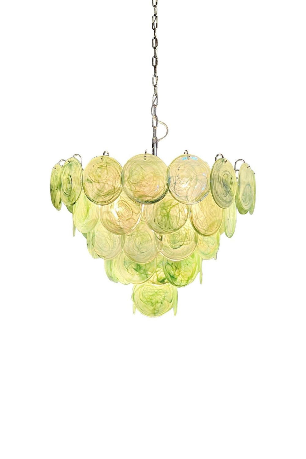 Green Glass High Quality Art Iridescent Chandelier - view 21 | morylighting