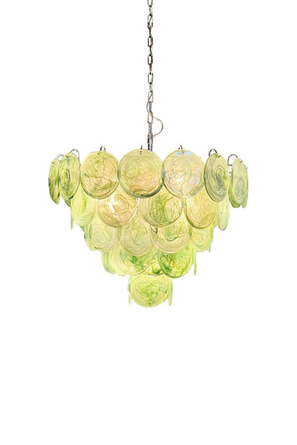 Green Glass High Quality Art Iridescent Chandelier - view 21 | morylighting