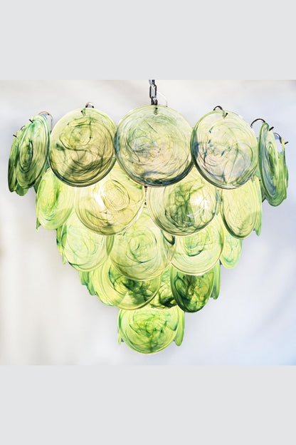Green Glass High Quality Art Iridescent Chandelier - view 16 | morylighting