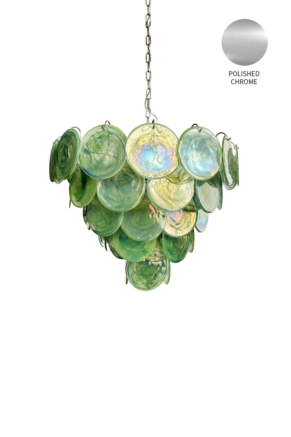 Green Glass High Quality Art Iridescent Chandelier - view 23 | morylighting