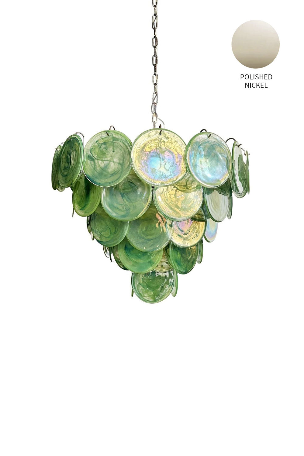 Green Glass High Quality Art Iridescent Chandelier - view 24 | morylighting