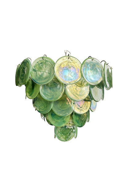 Green Glass High Quality Art Iridescent Chandelier - view 22 | morylighting