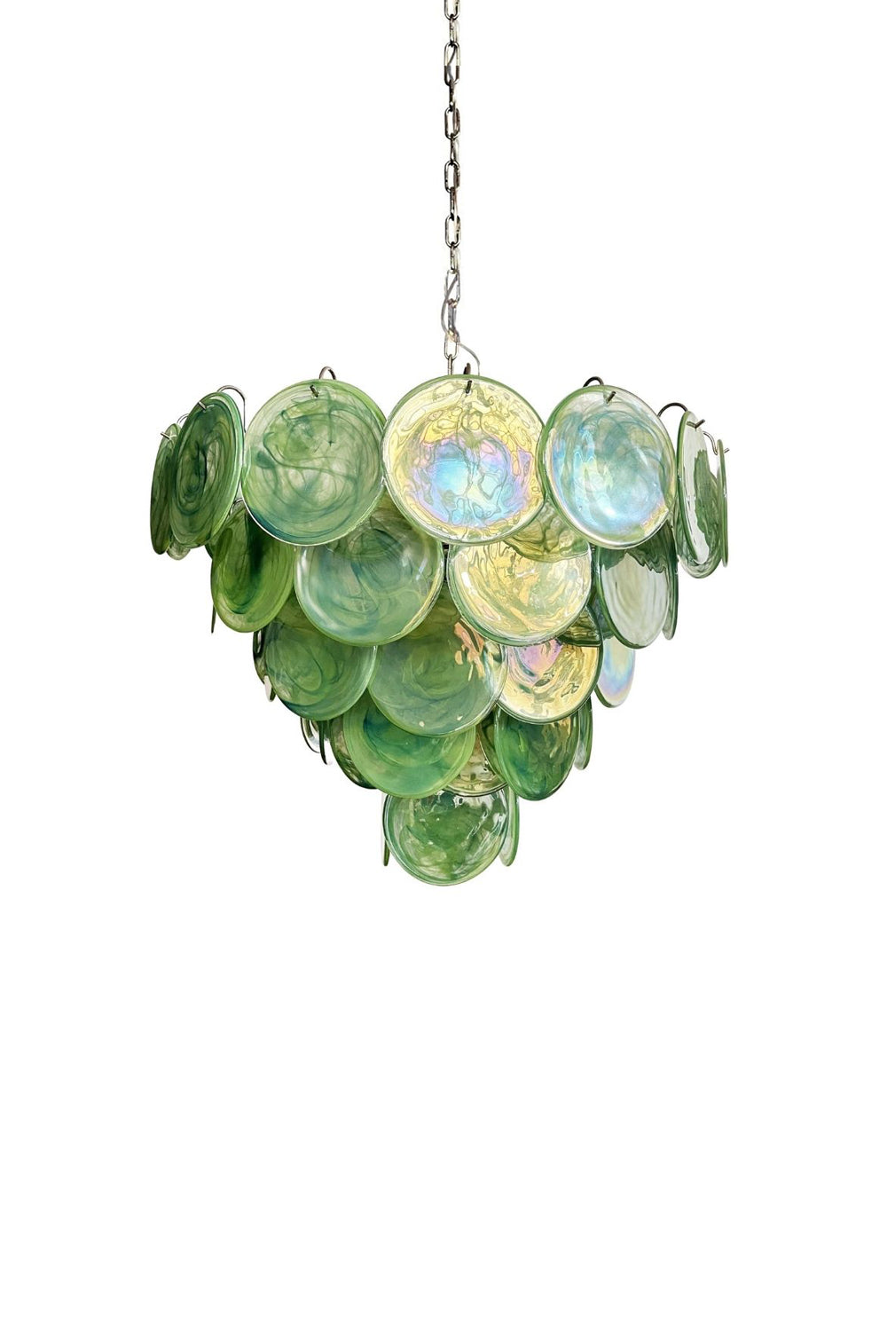 Green Glass High Quality Art Iridescent Chandelier | morylighting