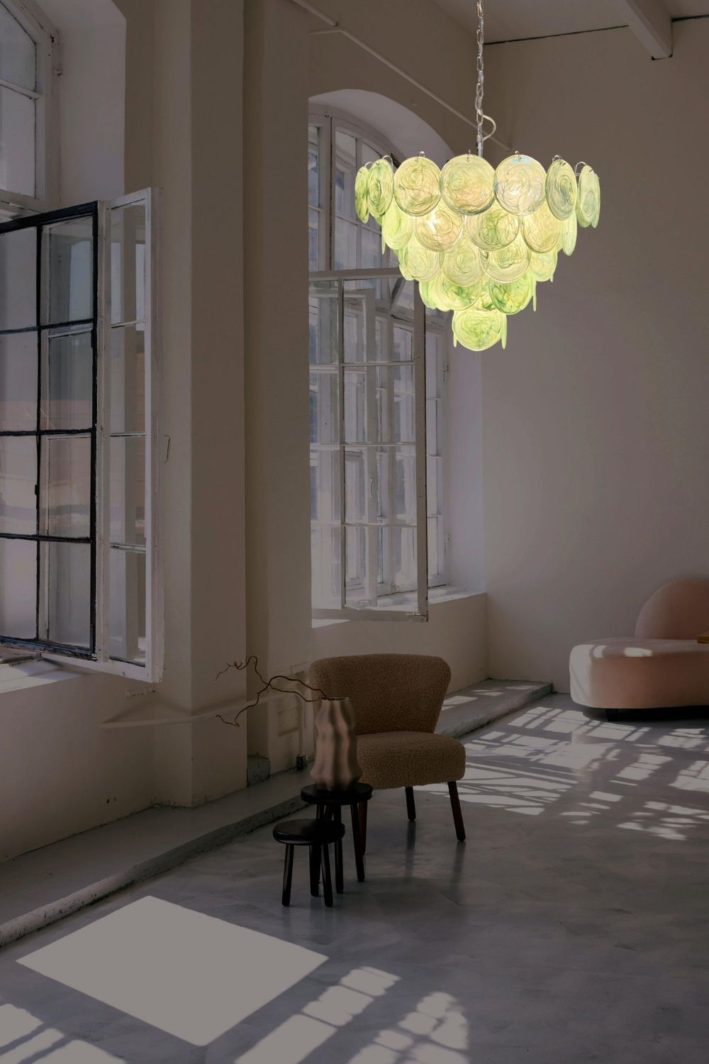 Green Glass High Quality Art Iridescent Chandelier - view 14 | morylighting