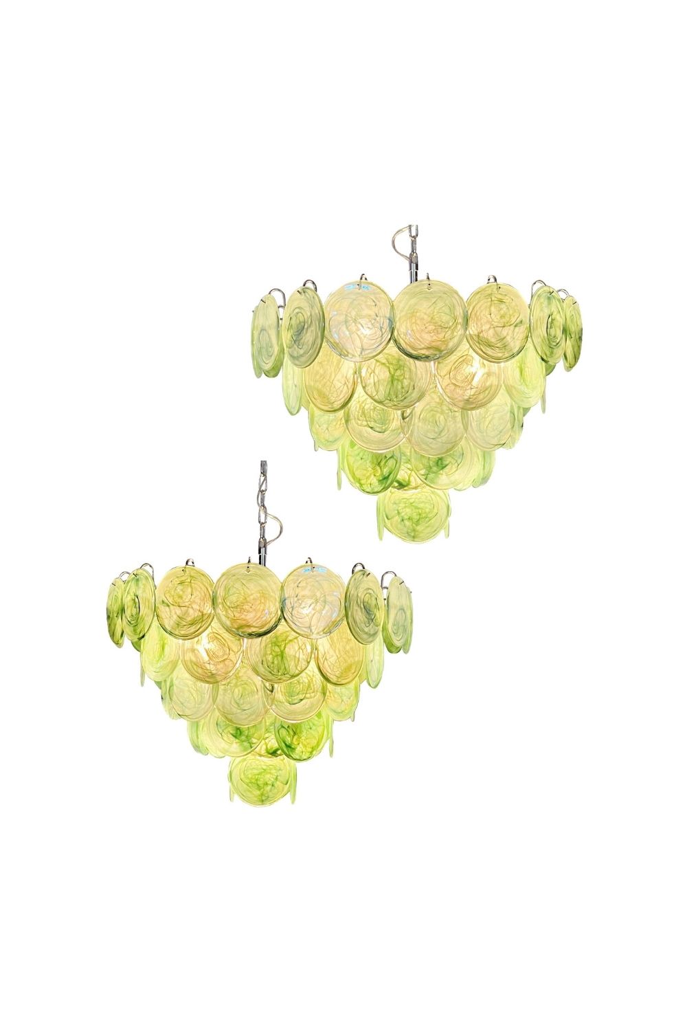 Green Glass High Quality Art Iridescent Chandelier - view 20 | morylighting