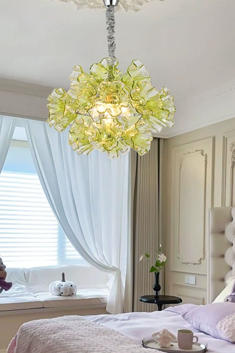 Art flower-shaped Glass Chandelier - view 4 | morylighting
