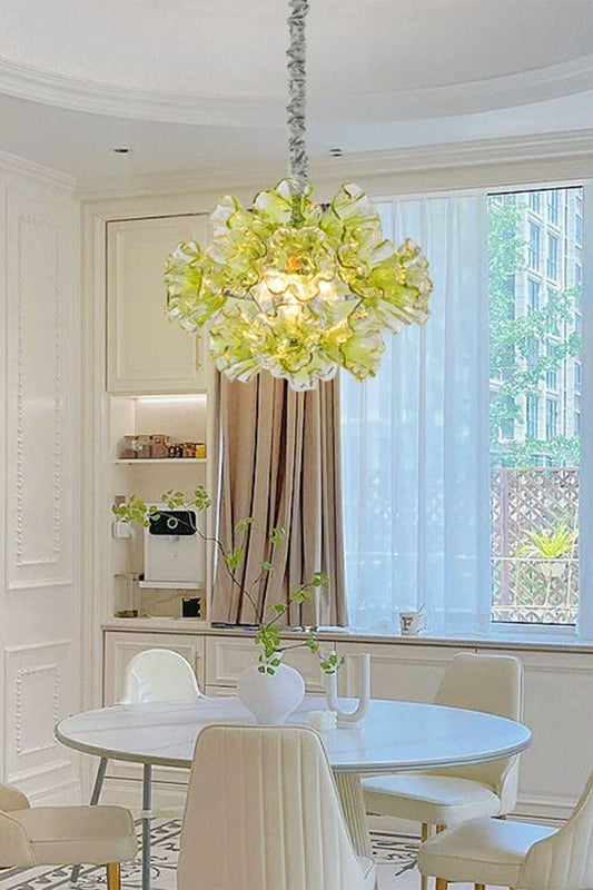 Art flower-shaped Glass Chandelier - view 2 | morylighting