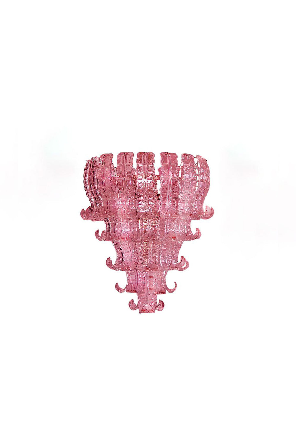 Art pink glass Felci chandelier | morylighting