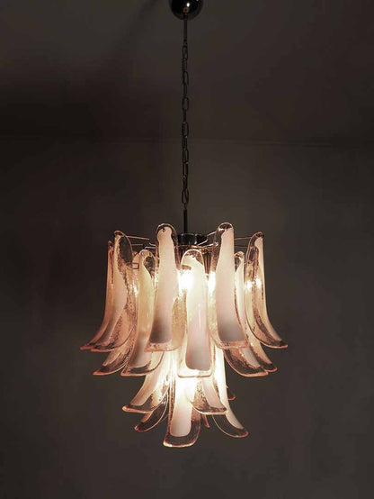 Murano Chandelier – 26 petals – Pink