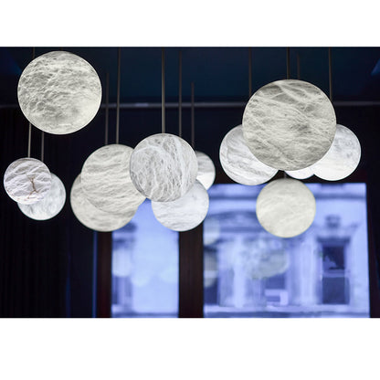 Morylighting Alabaster Orb Cluster Pendant Chandelier - Background Shot