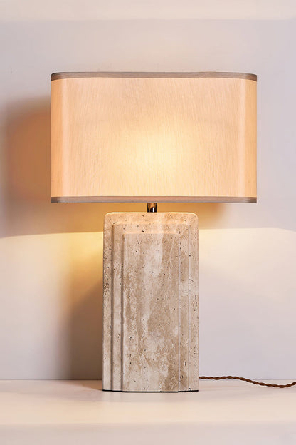 Natural Travertine Table Lamp - view 10 | morylighting