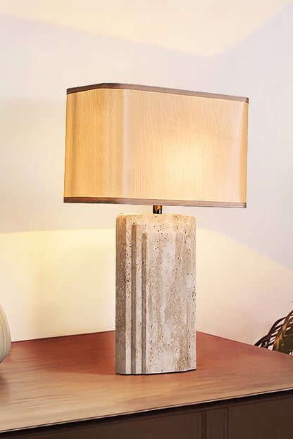 Natural Travertine Table Lamp - view 8 | morylighting