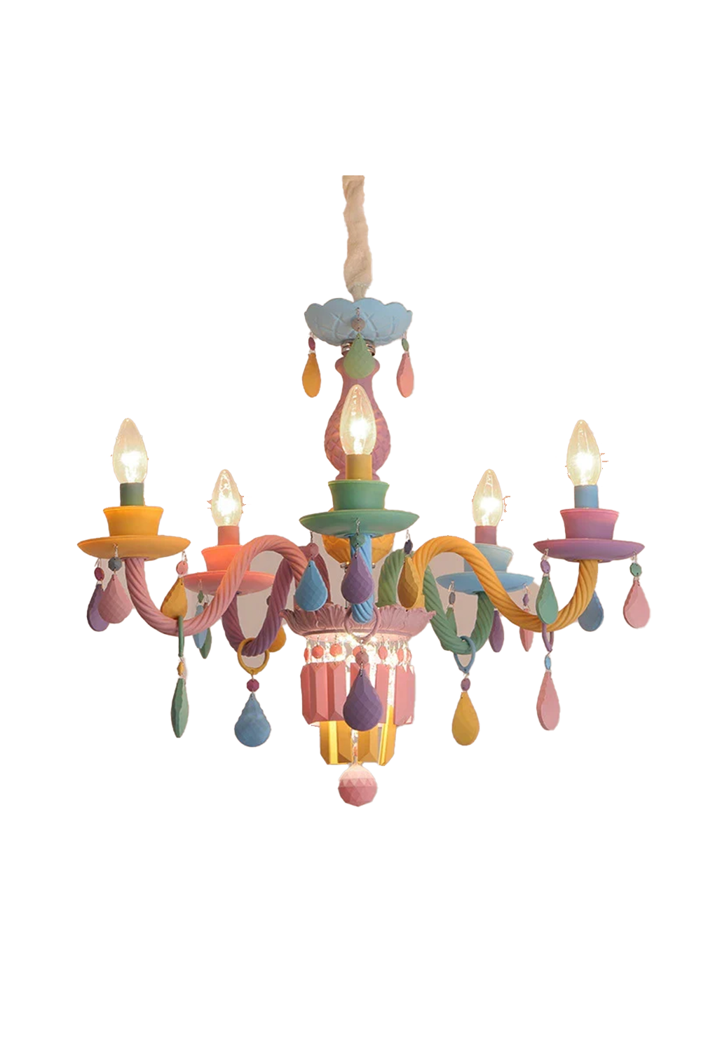 New Macaron Children's Candle Chandelier - view 9 | morylighting
