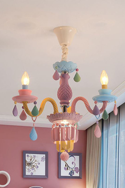 New Macaron Children's Candle Chandelier - view 2 | morylighting