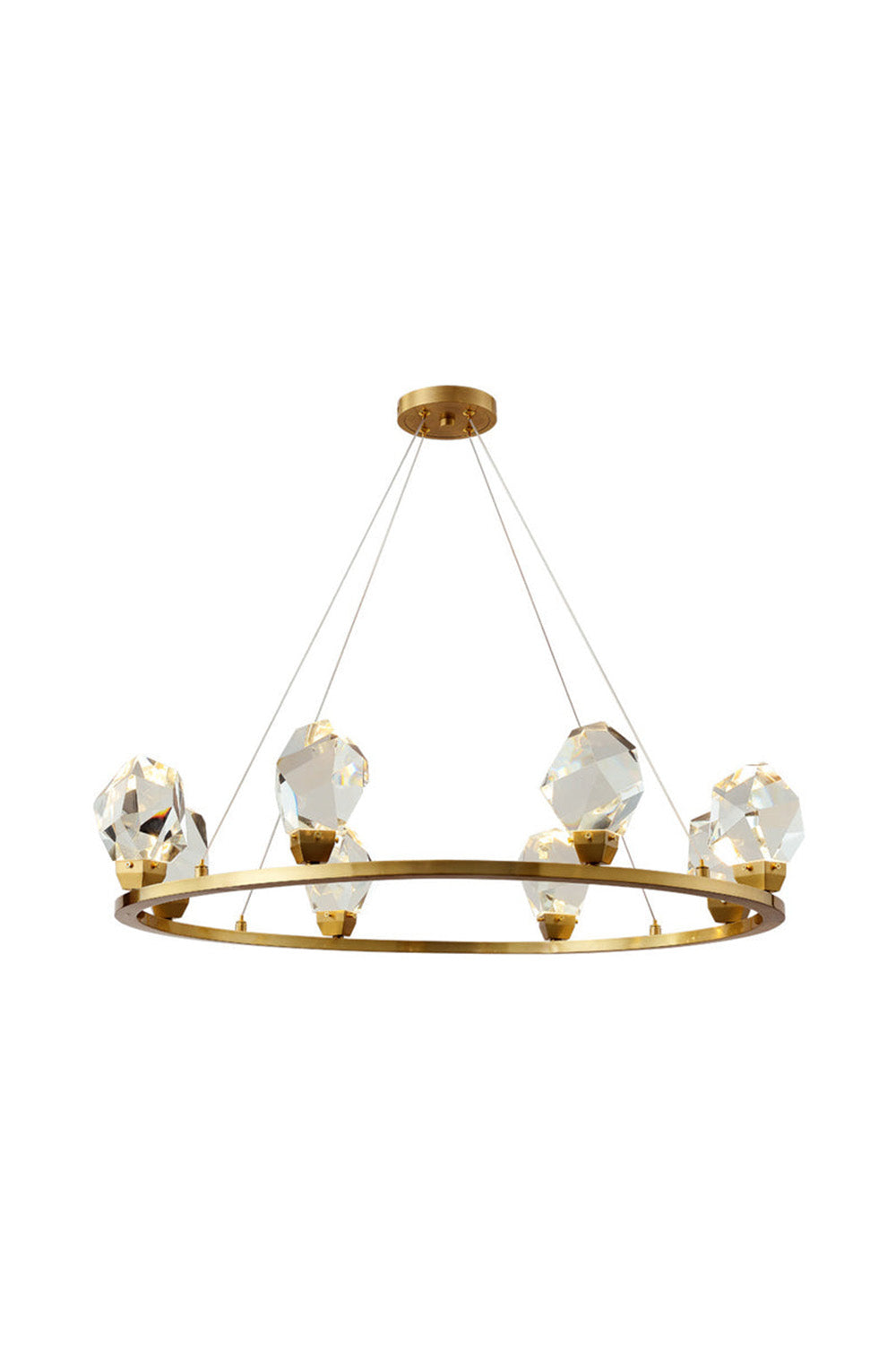 Brass Nicole Crystal Crown De Chandelier | morylighting