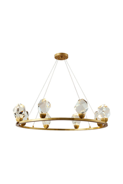 Brass Nicole Crystal Crown De Chandelier | morylighting