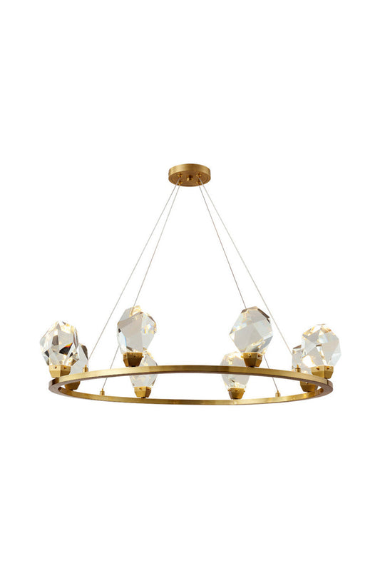 Brass Nicole Crystal Crown De Chandelier | morylighting