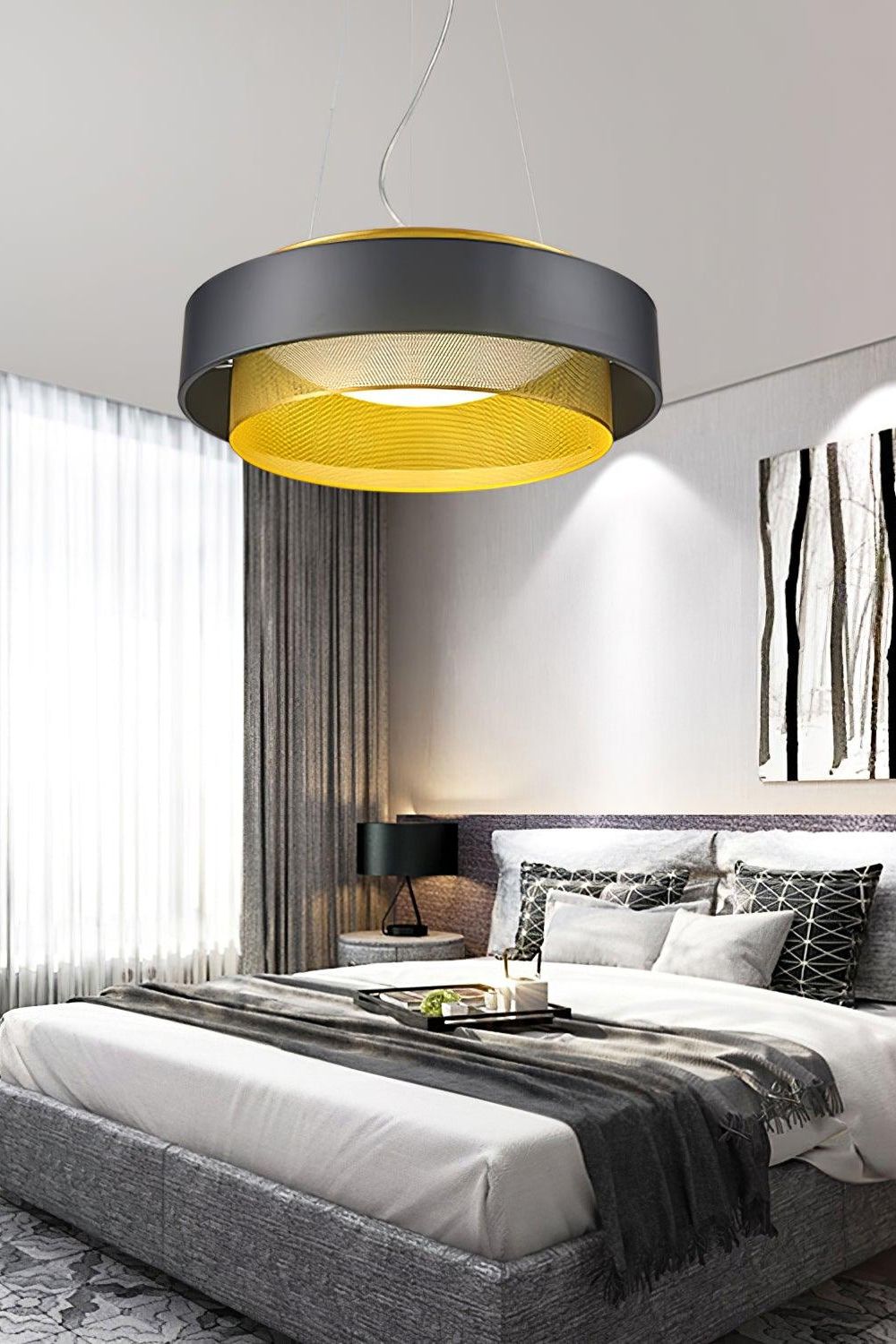 Nolan Vintage Gold Pendant Light - view 2 | morylighting