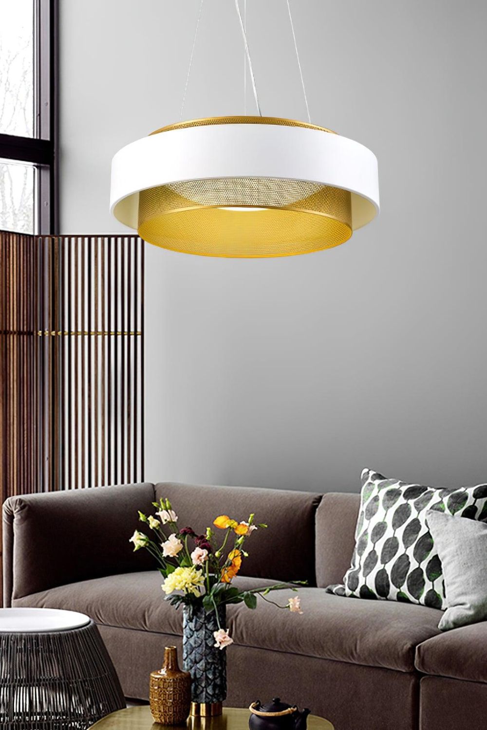 Nolan Vintage Gold Pendant Light - view 5 | morylighting