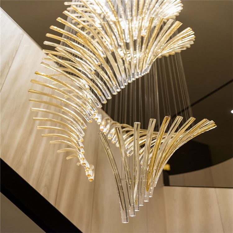 Morylighting Grand Spiral Glass Chandelier - Background Shot