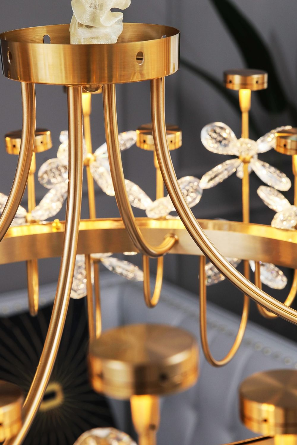 Olander flower crystal chandelier - morylighting