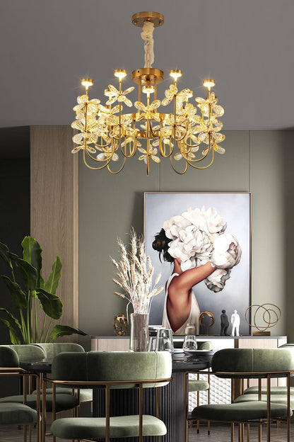 Olander flower crystal chandelier - morylighting
