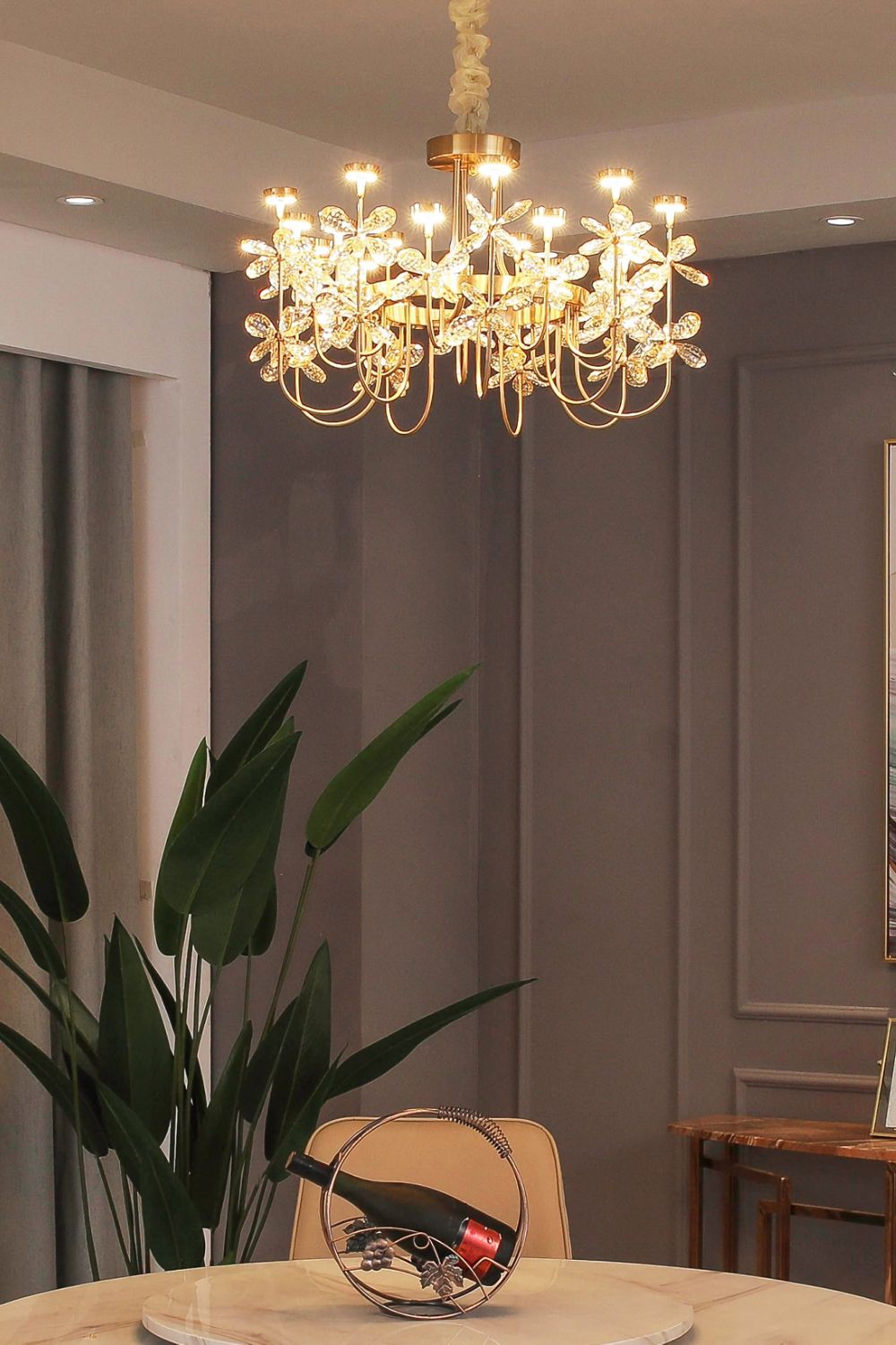 Olander flower crystal chandelier - morylighting