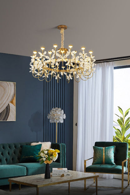 Olander flower crystal chandelier - morylighting
