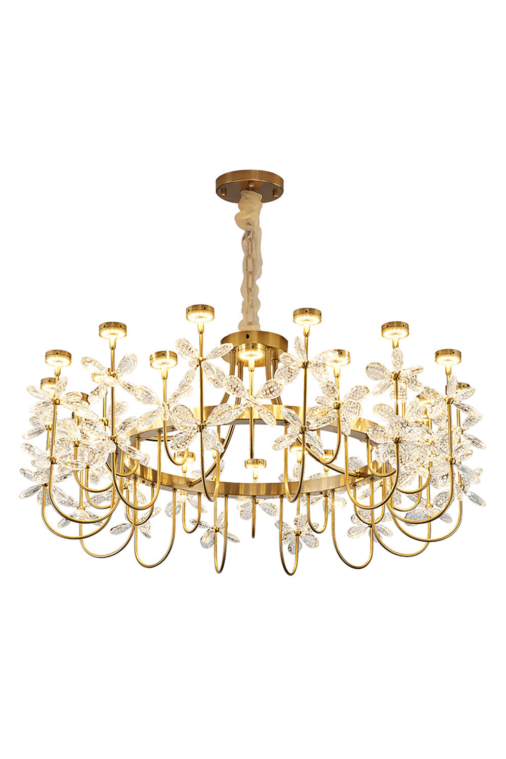 Olander flower crystal chandelier - morylighting