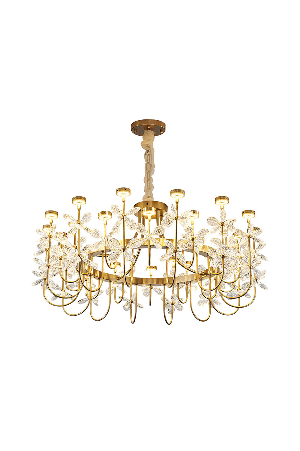 Olander flower crystal chandelier - morylighting
