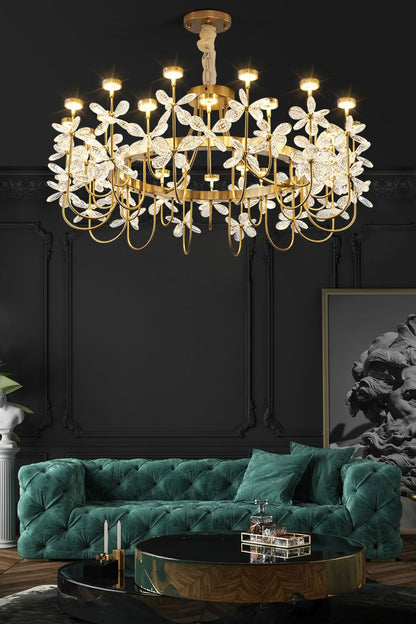 Olander flower crystal chandelier - morylighting