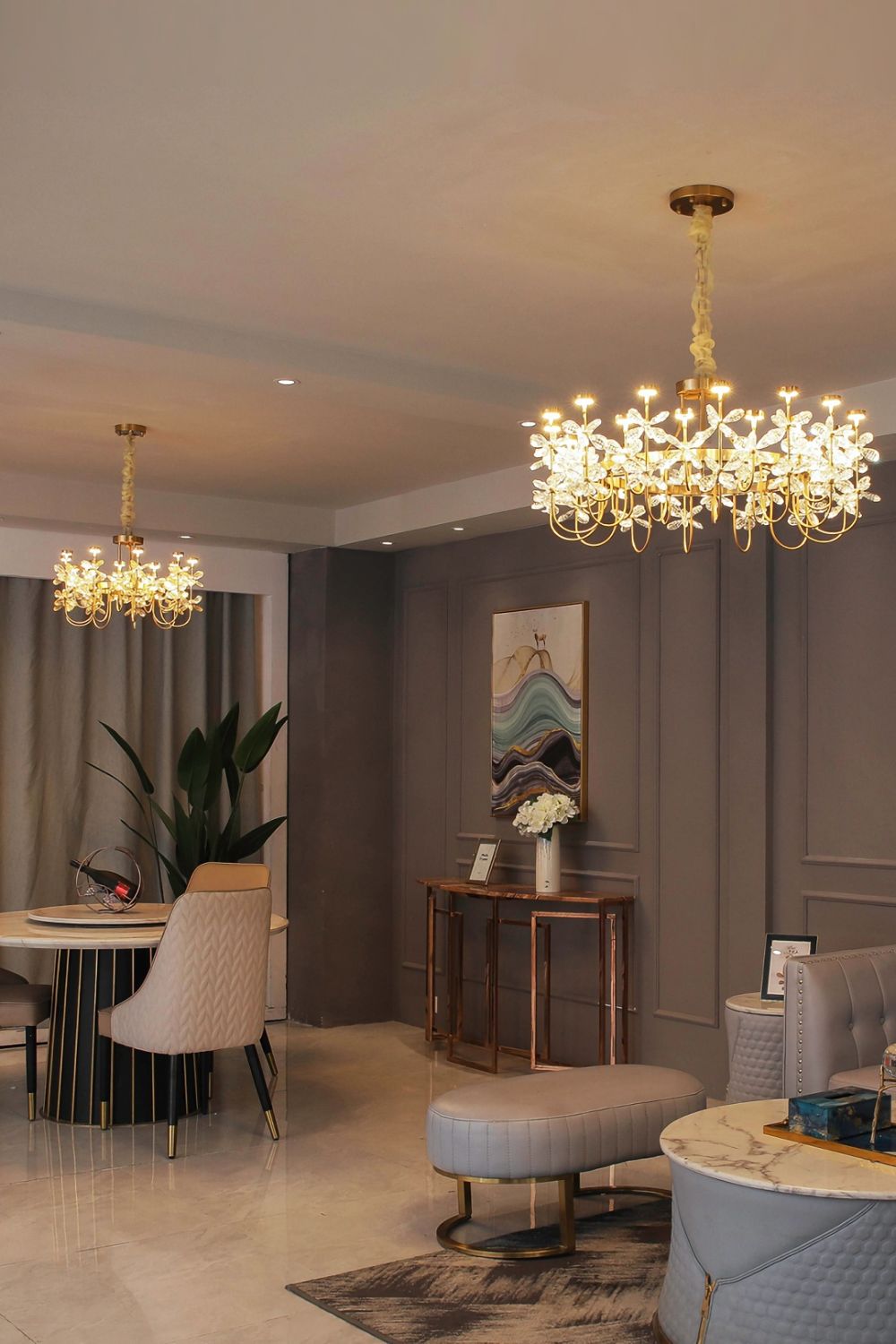 Olander flower crystal chandelier - morylighting