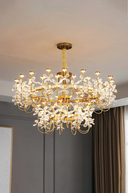 Olander flower crystal chandelier - morylighting