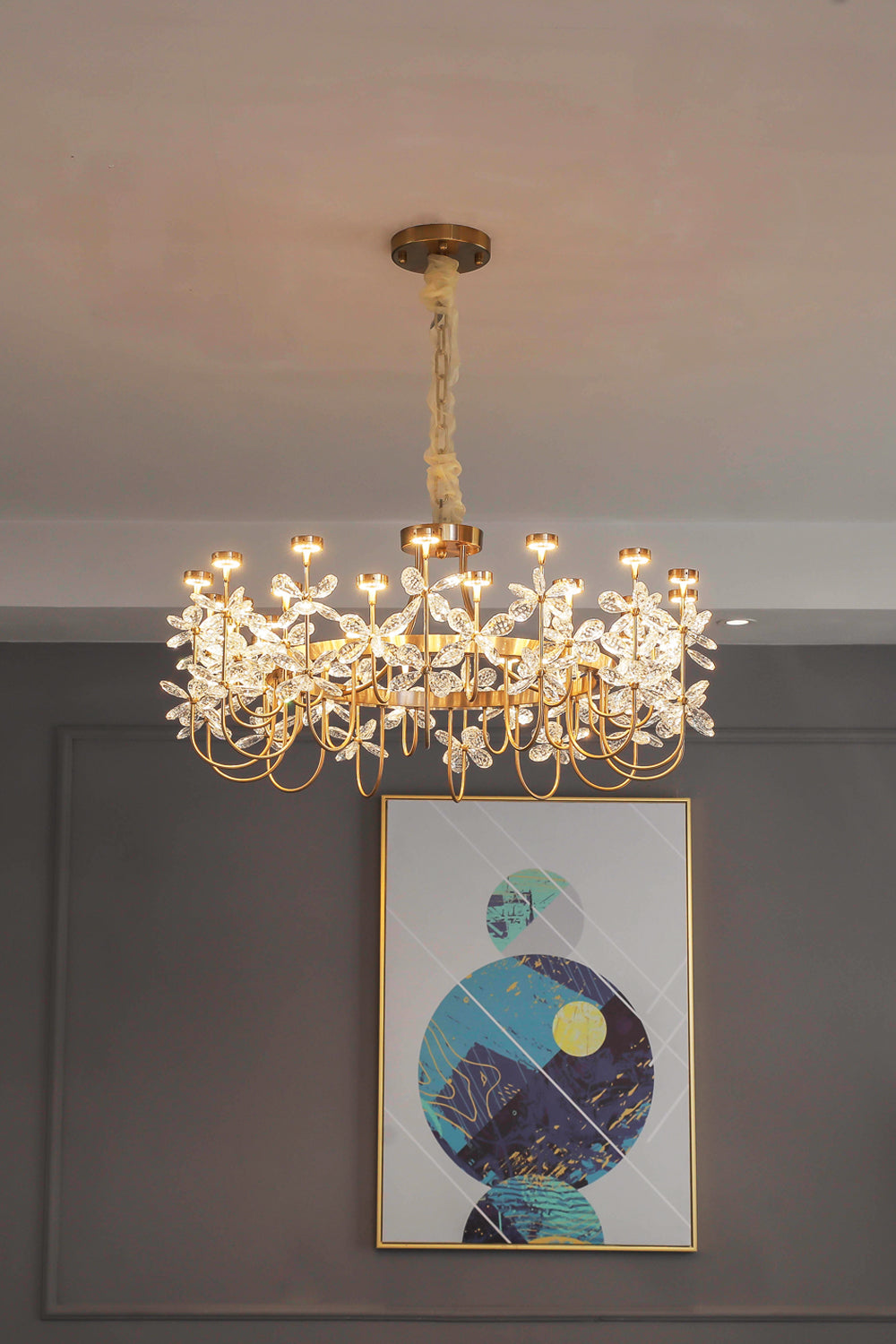Olander flower crystal chandelier - morylighting