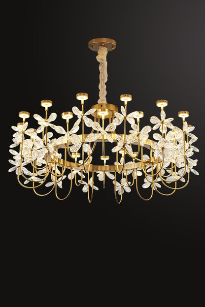 Olander flower crystal chandelier - morylighting