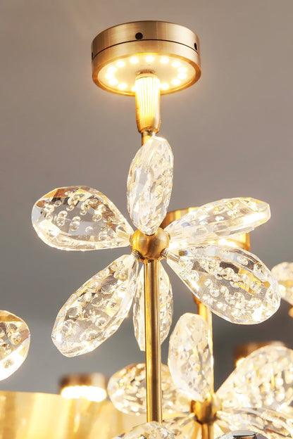 Olander flower crystal chandelier - morylighting