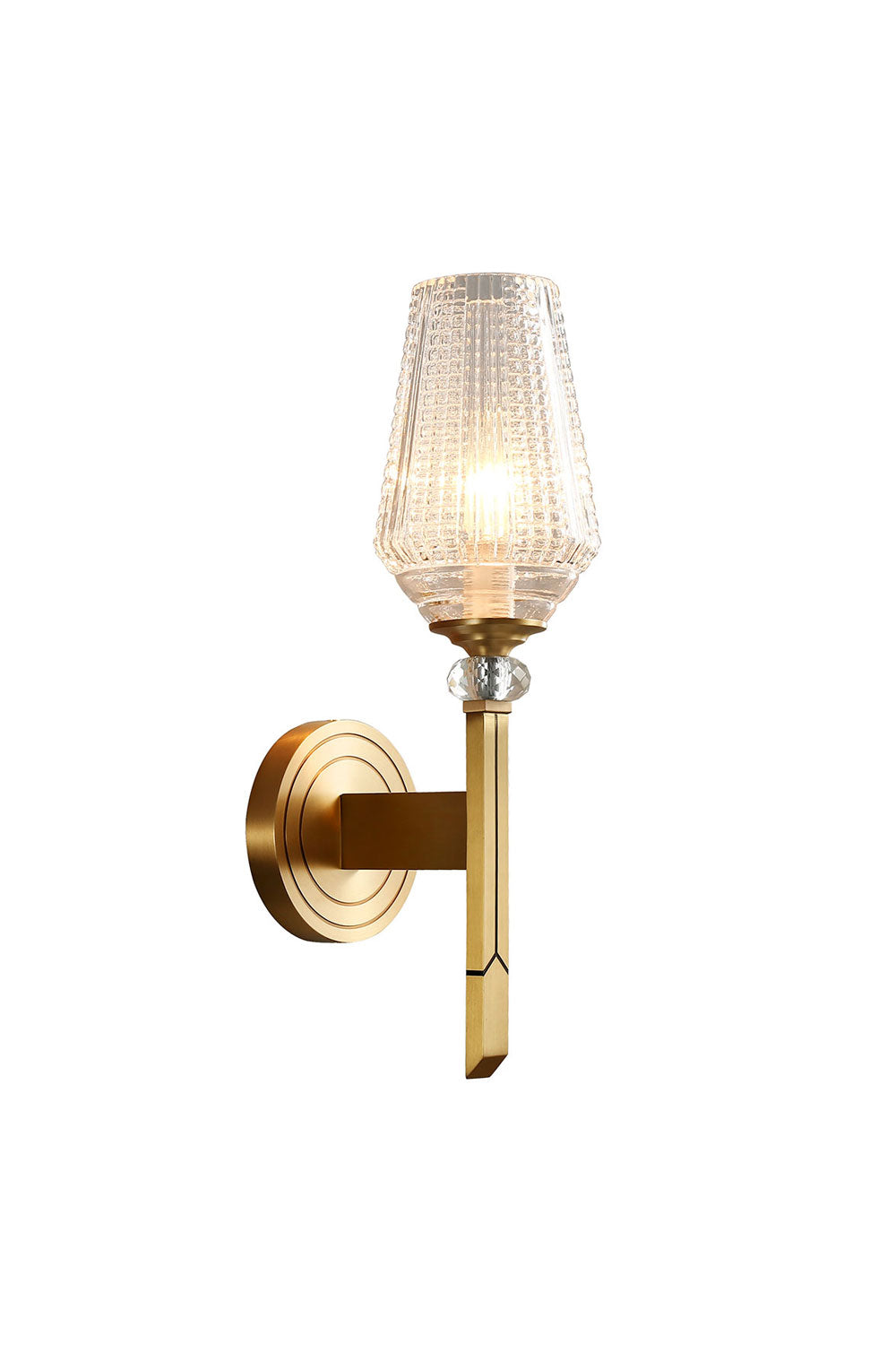 Orrefors Brass Wall Lamp - morylighting