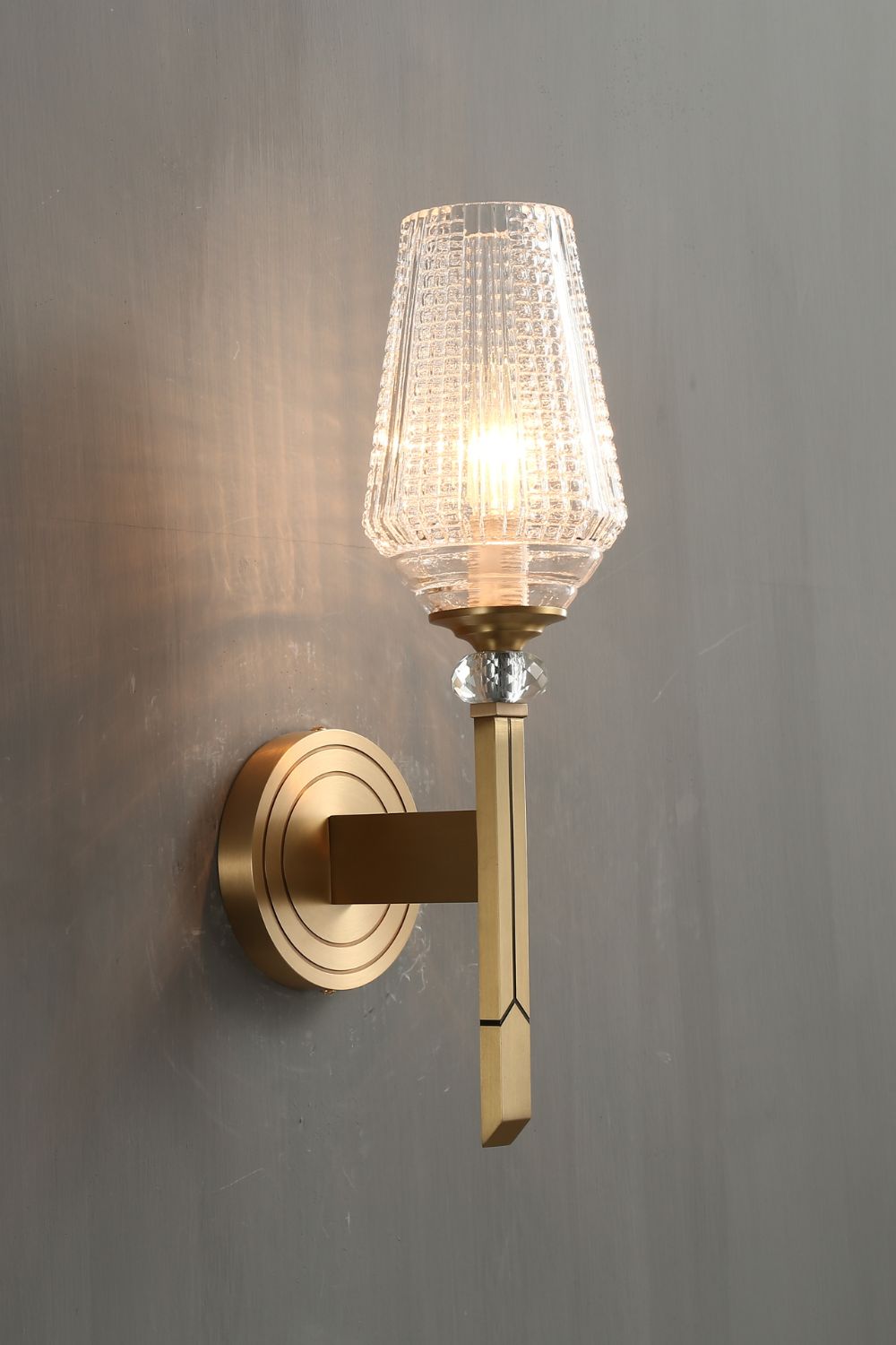 Orrefors Brass Wall Lamp - morylighting