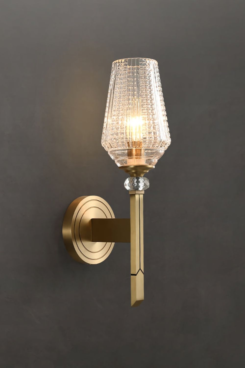 Orrefors Brass Wall Lamp - morylighting