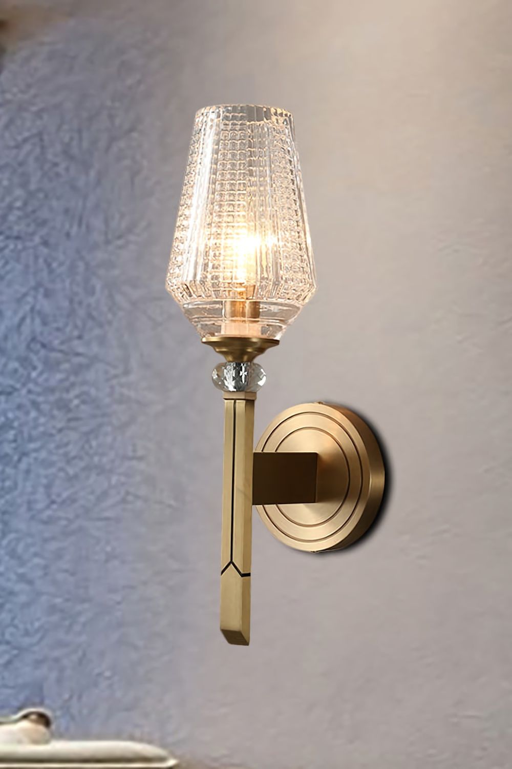 Orrefors Brass Wall Lamp - morylighting
