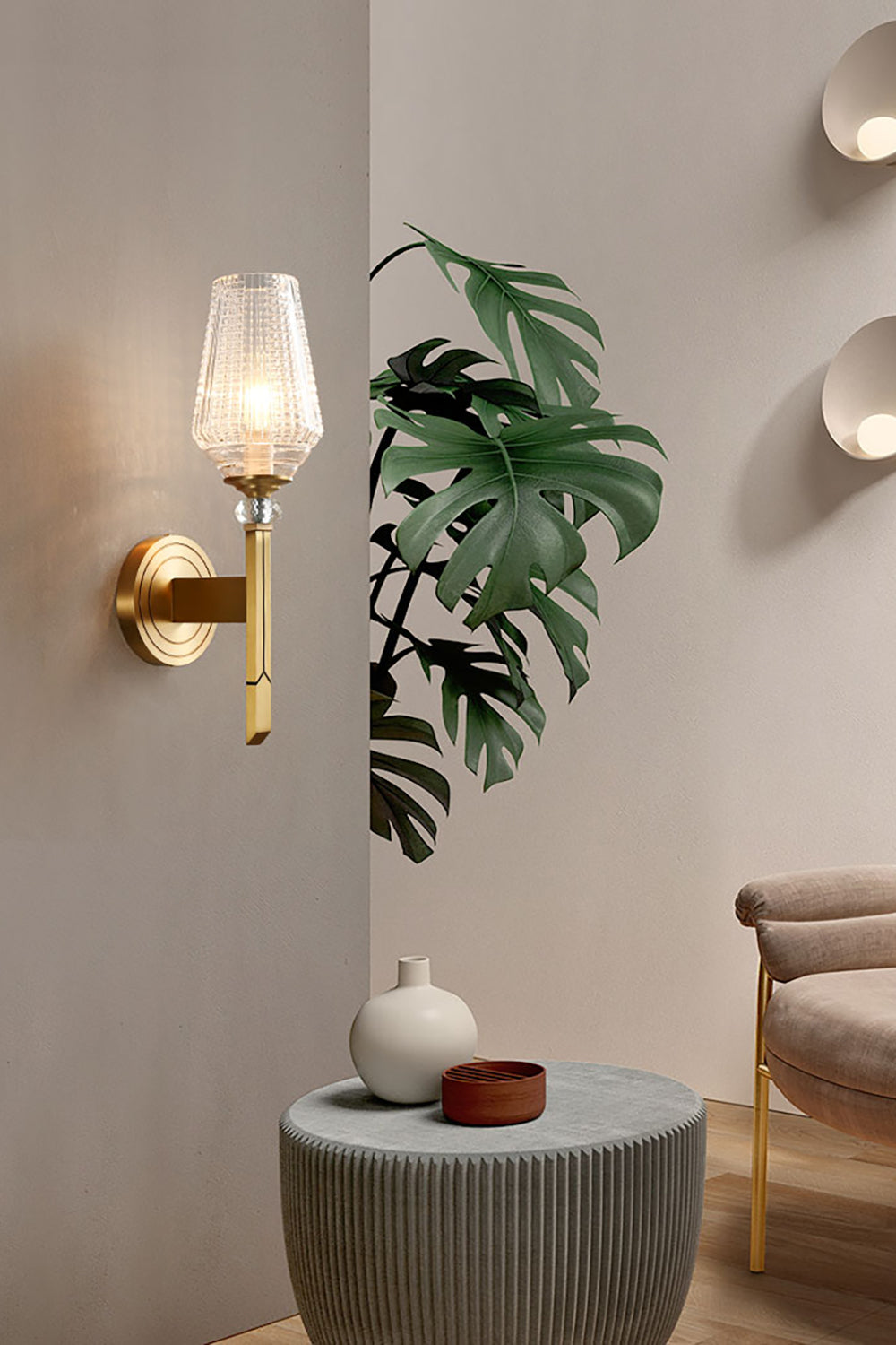 Orrefors Brass Wall Lamp - morylighting