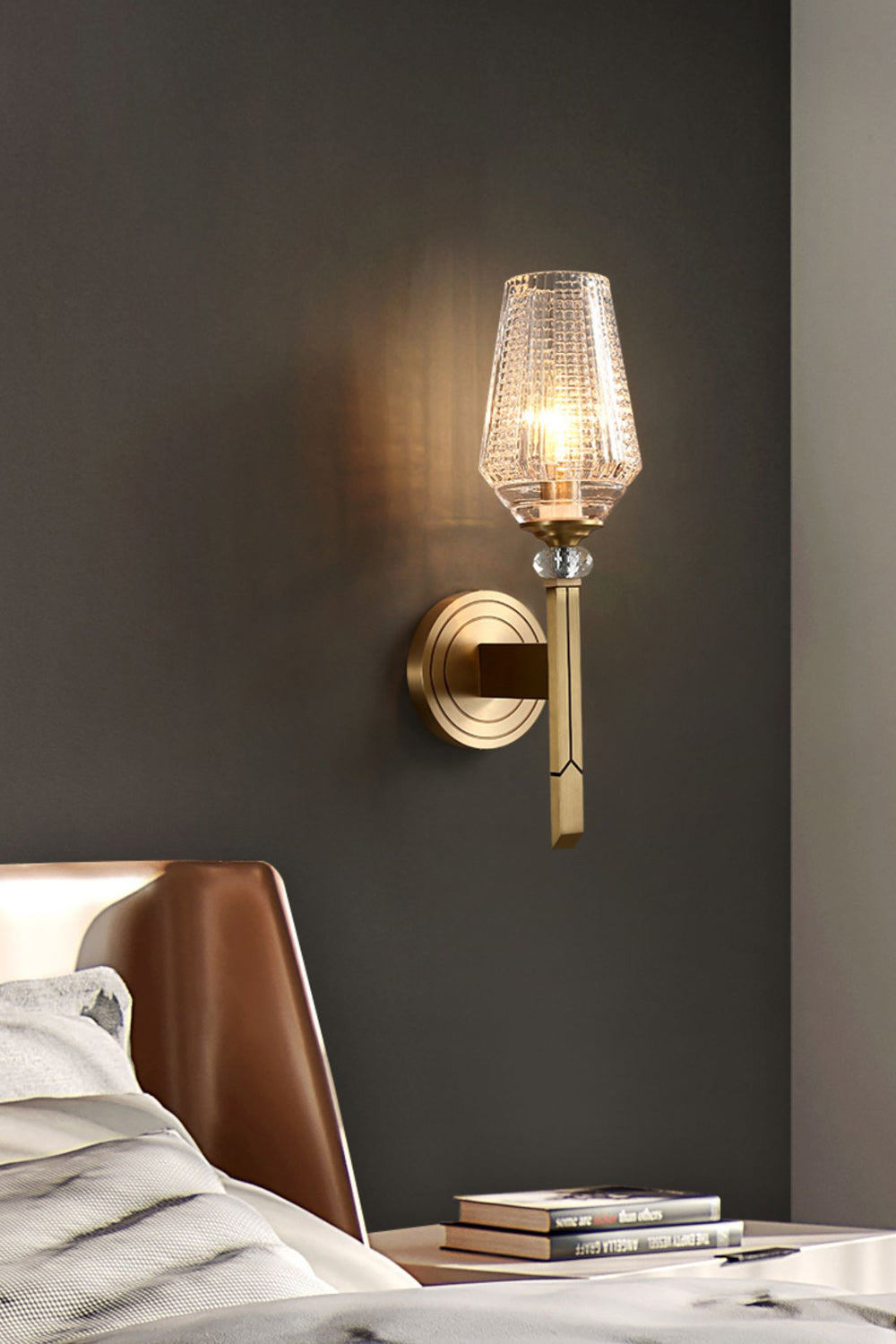 Orrefors Brass Wall Lamp - morylighting