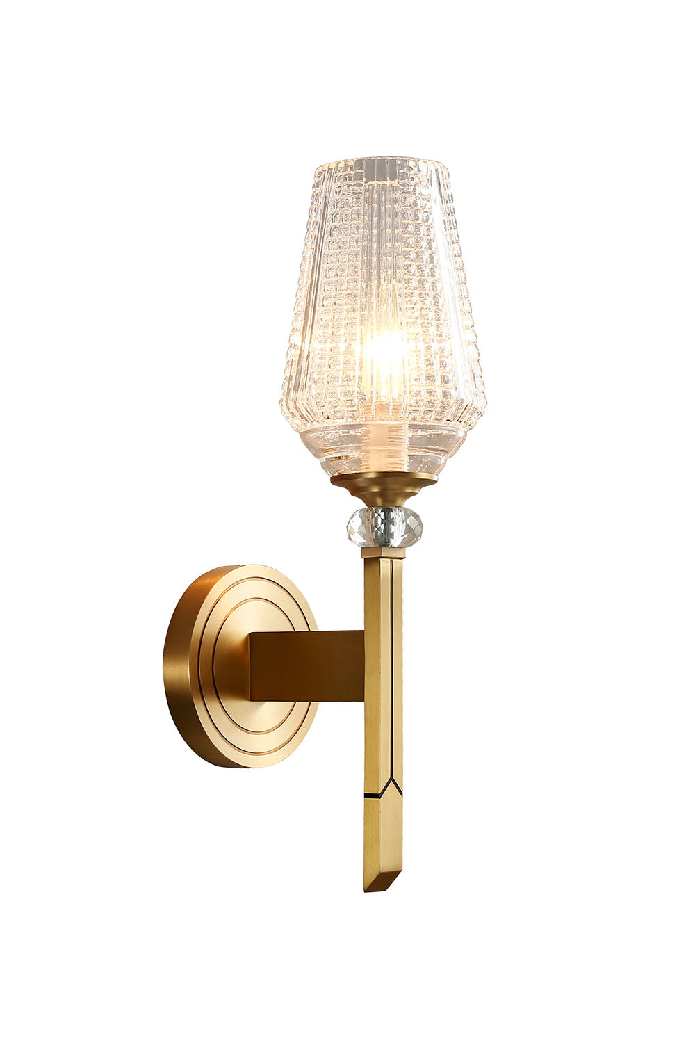Orrefors Brass Wall Lamp - morylighting