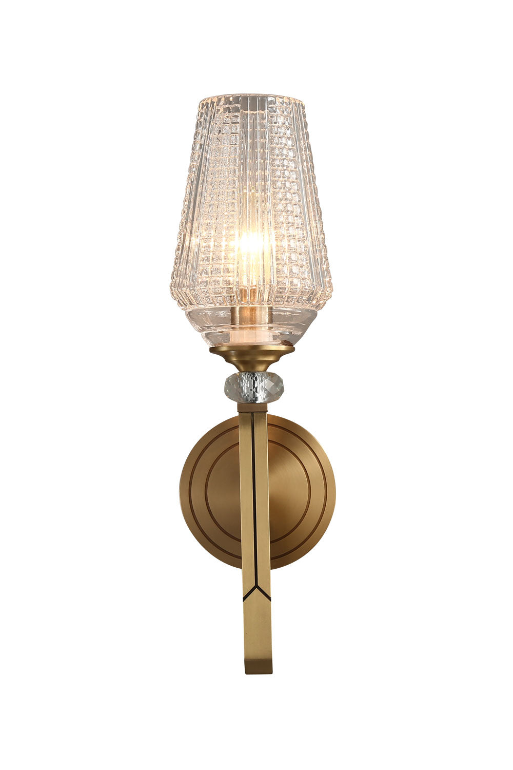 Orrefors Brass Wall Lamp - morylighting