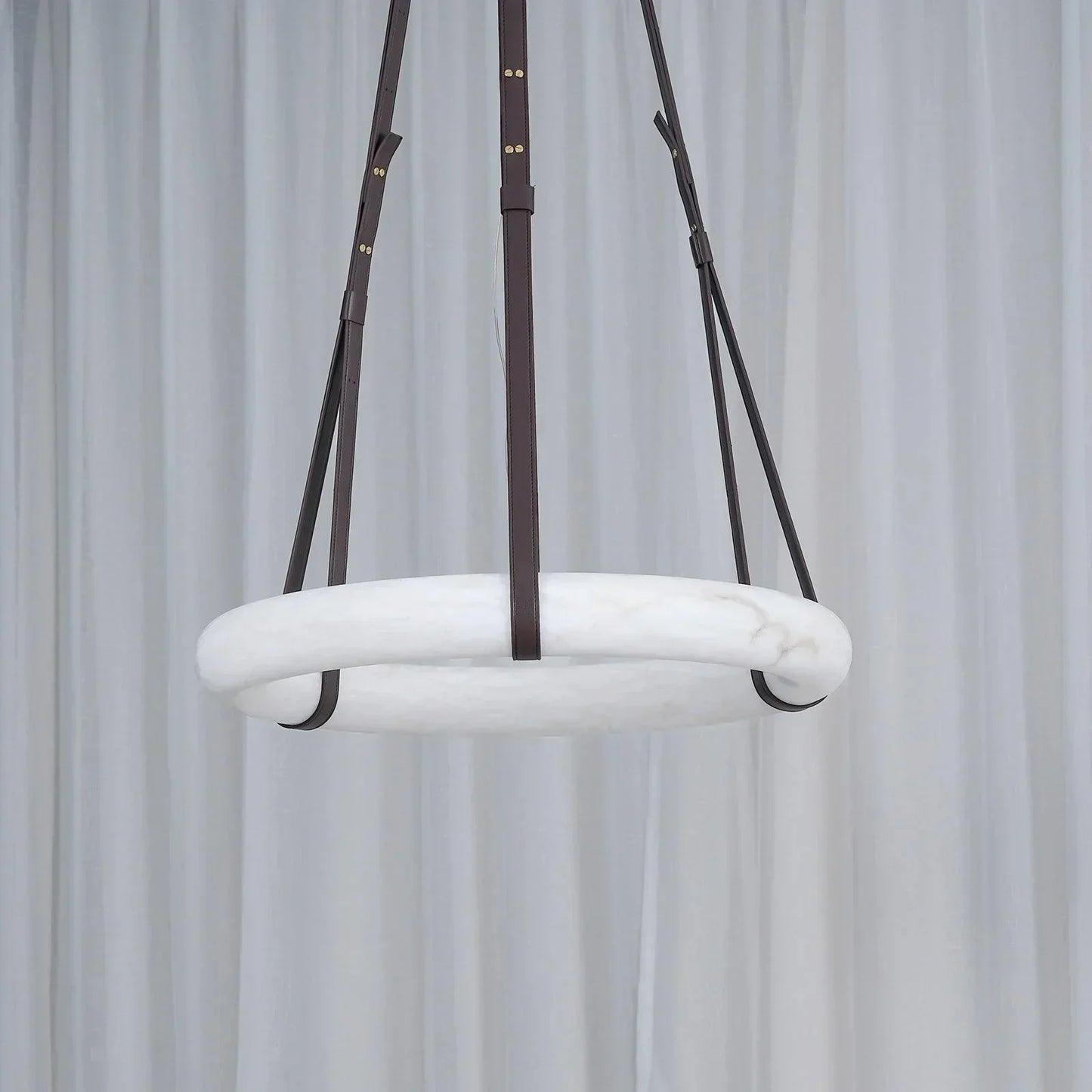 Modern Round Alabaster Chandelier for Living Room/Bedroom