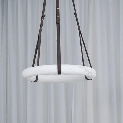 Modern Round Alabaster Chandelier for Living Room/Bedroom