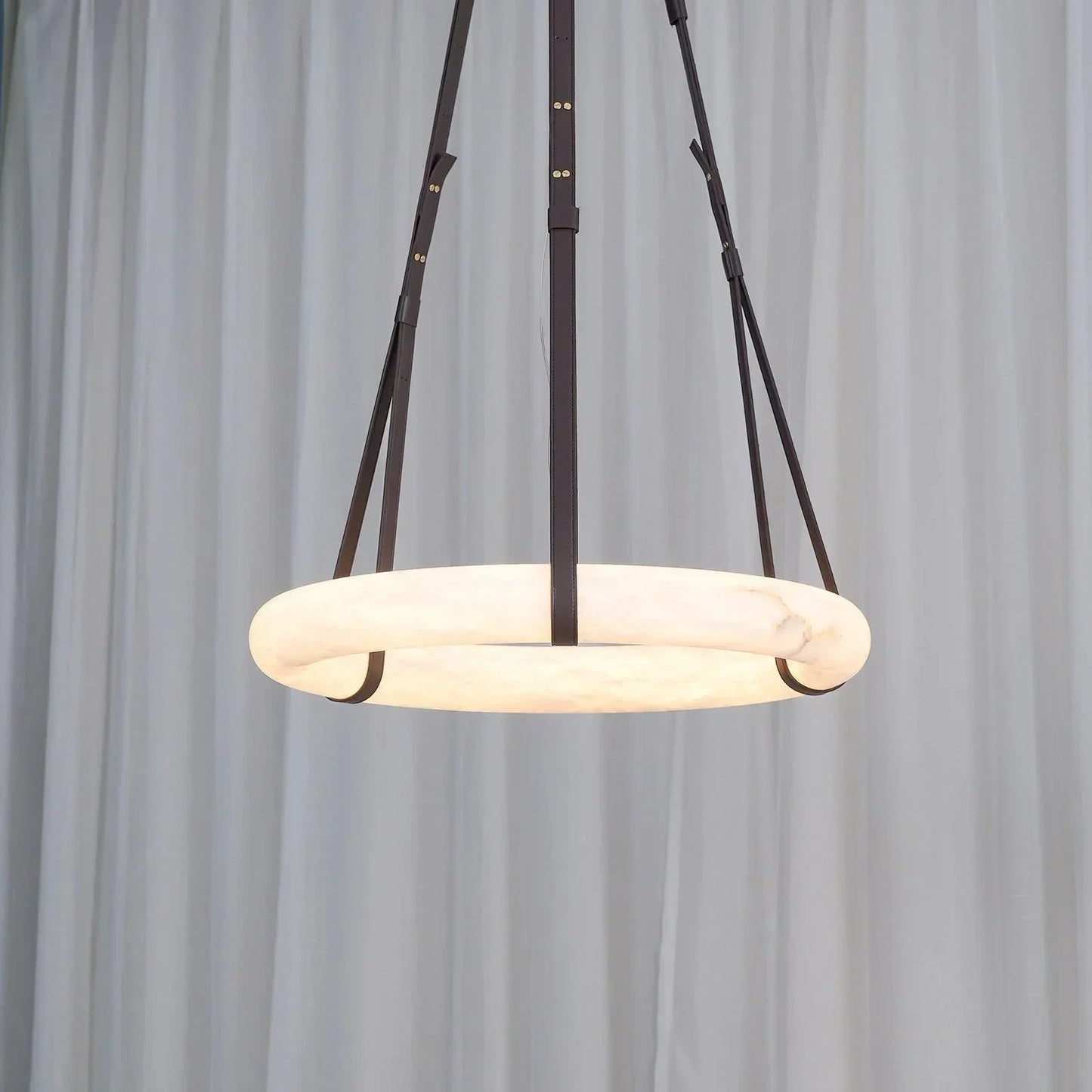 Modern Round Alabaster Chandelier for Living Room/Bedroom