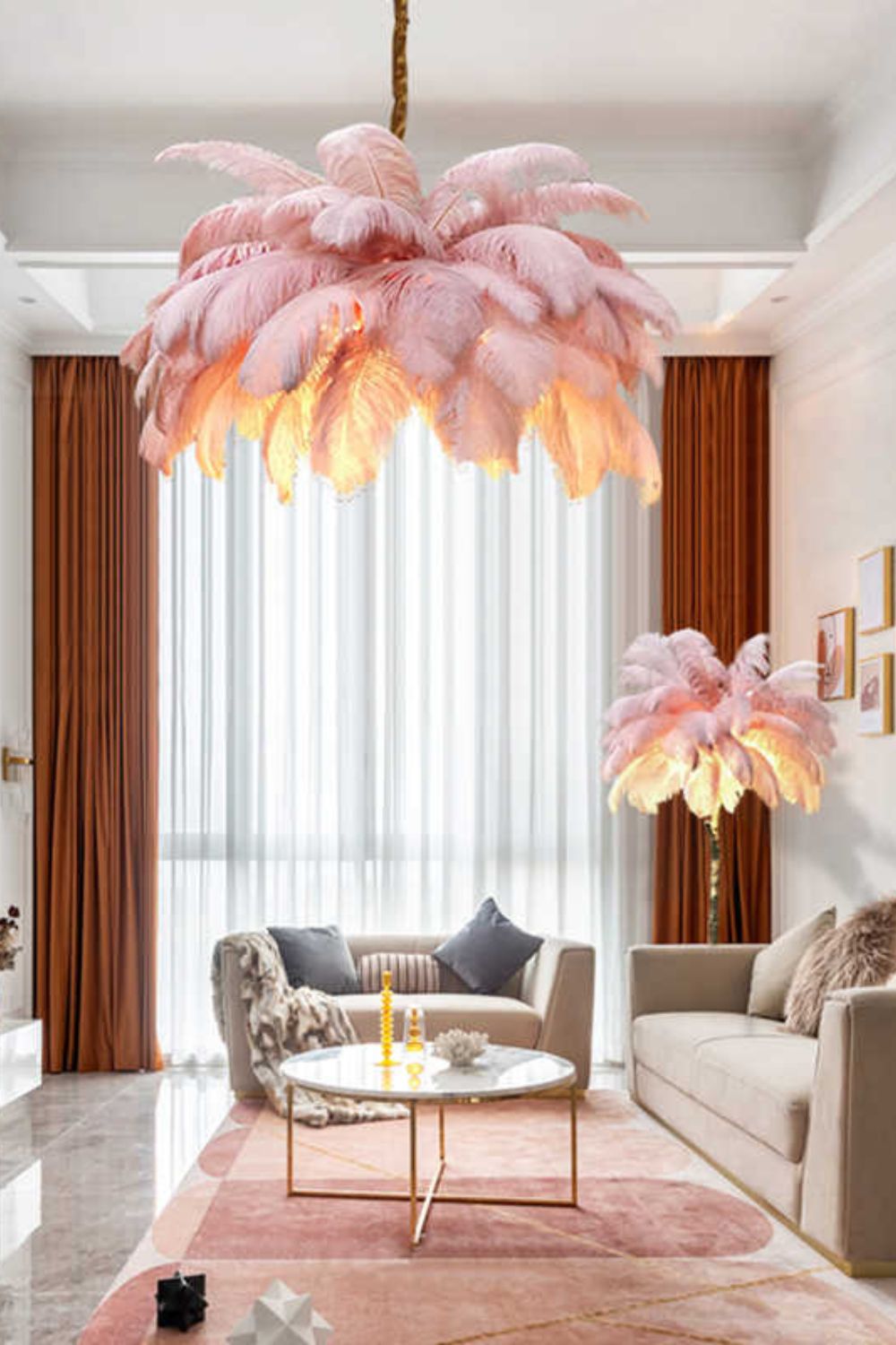 Ostrich Feather Chandeliers - morylighting